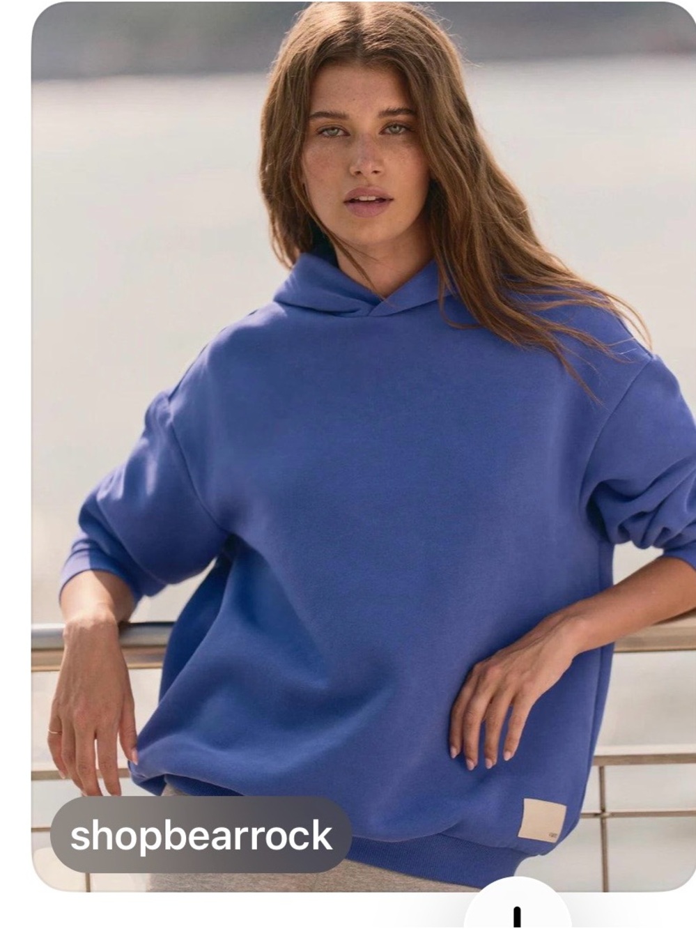 NWOT Vuori Restore oversized Pullover Hoodie in Periwinkle Blue